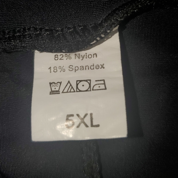 Black Two Piece Swimsuit Boy Shorts Ruffle Tankini 5X Plus - Picture 7 of 12